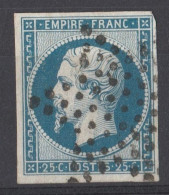 TBE/LUXE N°15 LIMITE BLEU FONCE - 1853-1860 Napoléon III.