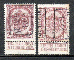 1731 Voorafstempeling Op Nr 82 - VERVIERS 1911 - Positie A & B - Roller Precancels 1910-19