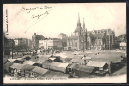 CPA Roubaix, Le Marché De La Grand Place  - Roubaix