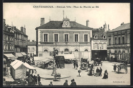 CPA Chateauroux, Hotel De Ville, Place Du Marche Au Blé  - Chateauroux