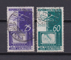 ITALIE 1954 TIMBRE N°672/73 OBLITERE TELEVISION - 1946-60: Usados