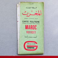 MOROCCO / MAROC, Vintage Road Map, Autokarte, 90×115 Cm - Wegenkaarten