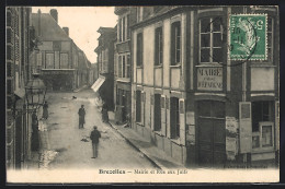 CPA Brezolles, Mairie Et Rue Aux Juifs  - Other & Unclassified