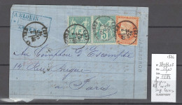 France - Lettre - Angers - Affranchissement Mixte - Sage - Ceres - 1876 - 1877-1920: Semi-Moderne