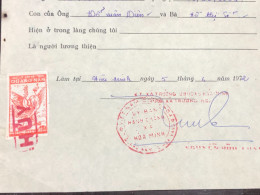 Viet Nam Suoth Old Documents That Have Children Authenticated(10$ Quan Nam 1972) PAPER Have Wedge QUALITY:GOOD 1-PCS Ver - Colecciones