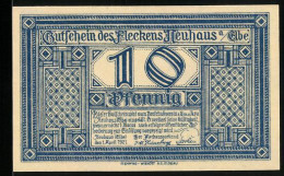 Notgeld Neuhaus A. Elbe 1921, 10 Pfennig, Geburtshaus Des Afrikaforschers Dr. Karl Peters  - Lokale Ausgaben
