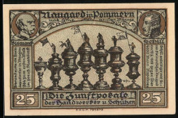 Notgeld Naugard In Pommern 1922, 25 Pfennig, Die Zunftpokale Der Handwerker Und Schützen, Bismarck, Schill  - [11] Local Banknote Issues