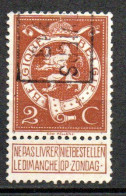 2244 Voorafstempeling Op Nr 109 - VERVIERS 1913 - Positie B - Rollenmarken 1910-19