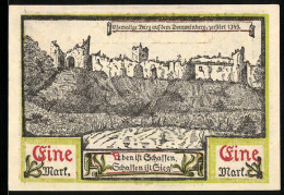 Notgeld Soldin 1921, 1 Mark, Ehemalige Burg Auf Dem Domweinberg  - Lokale Ausgaben