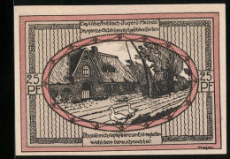 Notgeld Stedesand 1920, 25 Pfennig, Bauernhaus Am Feld  - Lokale Ausgaben