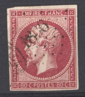 TBE/LUXE N°17 ROSE FONCE - 1853-1860 Napoléon III