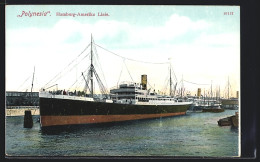 AK Passagierschiff Polynesia Der Hamburg-Amerika-Linie Im Hafen Liegend  - Steamers