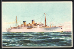 Künstler-AK Home Lines, Passagierschiff M/S Italia  - Steamers