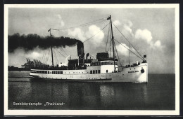 AK Seebäderdampfer Rheinland, Linie Emden-Borkum-Helgoland  - Steamers