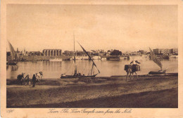 27048 " LUXOR-THE LUXOR TEMPLE SEEN FROM THE NILE " ANIMATED-VERA FOTO-CART. POST.NON SPED. - Israel