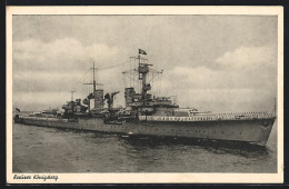 AK Kriegsmarine Kreuzer Königsberg In Fahrt Unter   - Guerre