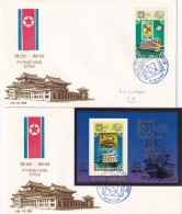 KOREA. 2 FDC. HAMBURG 1984. AVEC BLOC - Korea (Süd-)