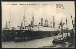 AK Passagierschiff Cincinnati Im Hamburger Hafen  - Steamers