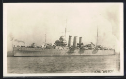 Pc HMS Sussex Auf Dem Wasser  - Guerre