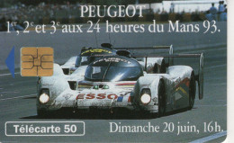 Télécarte  France Telecom -  Peugeot 905 - Le Mans 24 Heures 1993  - Used Telecard - Automobili