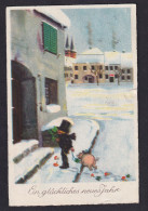 Ein Gluckliches Neues Jahr / Torn On Right Side Of Postcard / Postcard Circulated, 2 Scans - Neujahr