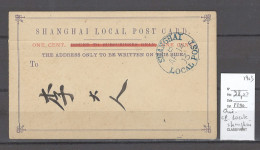 Chine - Postcard - Usage Local - Shanghai - 1903 - Cachet Bleu - Cartas & Documentos