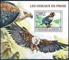 Bloc Sheet Oiseaux Rapaces Aigles Birds Of Prey Eagles Raptors   Neuf  MNH **  Burundi 2013 - Eagles & Birds Of Prey