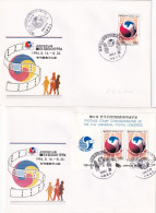 KOREA. 2 FDC. UPU 1994. AVEC BLOC - Corea Del Sud