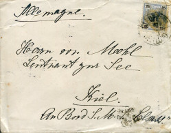 1905 Austria Lloyd SS Cleopatra To Kiel Helgoland - Lettres & Documents