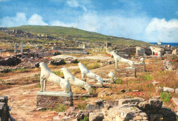 DELOS, ARCHITECTURE, STATUE, RUINS, GREECE, POSTCARD - Grèce