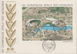 Deutschland Block 7 - FDC -  XX. Olympische Spiele 1972 München - Briefe U. Dokumente