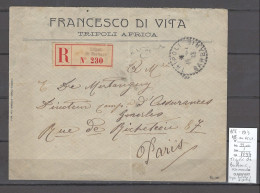 France - Lettre BFE - TRIPOLI DE BARBARIE - 1913 - SIGNE CALVES - 1877-1920: Periodo Semi Moderno