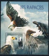 Bloc Sheet Oiseaux Rapaces Aigles Birds Of Prey Eagles Raptors   Neuf  MNH **  Burundi 2012 - Eagles & Birds Of Prey