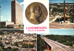 ARCHITECTURE, BRIDGE, CARS, MULTIPLE VIEWS, TOWER, PORTRAIT, SCULPTURE, LUXEMBOURG, POSTCARD - Otros & Sin Clasificación