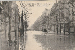 PARIS - Inondations 1910 : Boulevard Hausmann - La Crecida Del Sena De 1910