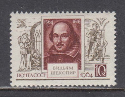 USSR 1964 - 400th Anniversary Of William Shakespeare, Mi-Nr. 2904, MNH** - Unused Stamps