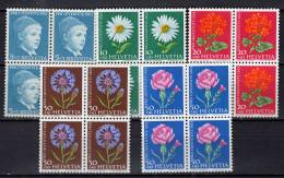 T3750 - SUISSE SWITZERLAND Yv N°721/25 ** Pro Juventute Bloc - Unused Stamps