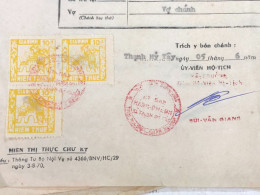 Viet Nam Suoth Old Documents That Have Children Authenticated(10$ Gia Dinh 1973) PAPER Have Wedge QUALITY:GOOD 1-PCS Ver - Collezioni