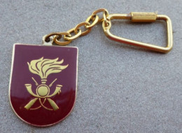 Portachiavi Con Distintivo Vetrificato Bersaglieri - Esercito Italiano - Usato - Vintage (286) - Armée De Terre