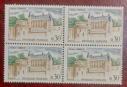 France 1963 Neufs N** Bloc De 4 Timbres YT N°  1390 Château D'Amboise - Mint/Hinged