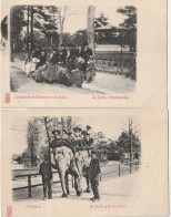 PARIS - Jardin D'acclimatation - 2 CPA : Dromadaires Et Chameaux à La Station - L'Eléphant - Parcs, Jardins