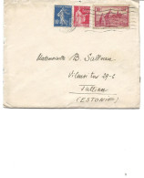 LETTRE POUR L' ESTONIE 1936 AVEC 3 TIMBRES - Briefe U. Dokumente