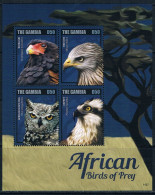 Bloc Sheet Oiseaux Rapaces Aigles Birds Of Prey Eagles Raptors   Neuf  MNH **  Gambia 2014 - Águilas & Aves De Presa