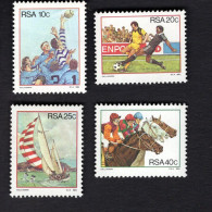 2033233352 1983 SCOTT 618 621 (XX)  POSTFRIS MINT NEVER HINGED - SPORT SOCCER RUGBY SAILING EQUESTRIAN - Nuevos