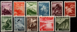 Österreich 1935 - Lot Aus Mi.Nr. 598 - 609 - Ungebraucht Mit Gummi Und Falzresten MH - Ungebraucht