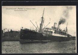 AK Schnelldampfer Moltke Im Hamburger Hafen  - Steamers