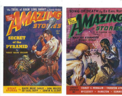 AMERCAN COMIC BOOK  ART COVERS ON 2 POSTCARDS  SCIENCE  FICTION   LOT  2 - Contemporary (from 1950)