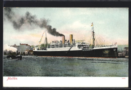 AK Dampfer Moltke Im Hafen  - Steamers