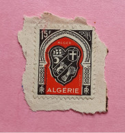 ALGERIE N°271 - 15F Noir Et Rouge Variété : Rouge Décalé Vers La Gauche - Timbre Collé, Oblitération ? - Gebruikt