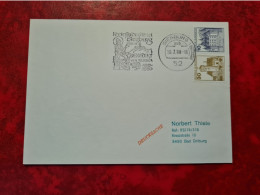 Lettre ALLEMAGNE 1980 CARTE FLAMME SIEGBURG  BENEDIKT VON NURSIA - Sonstige & Ohne Zuordnung